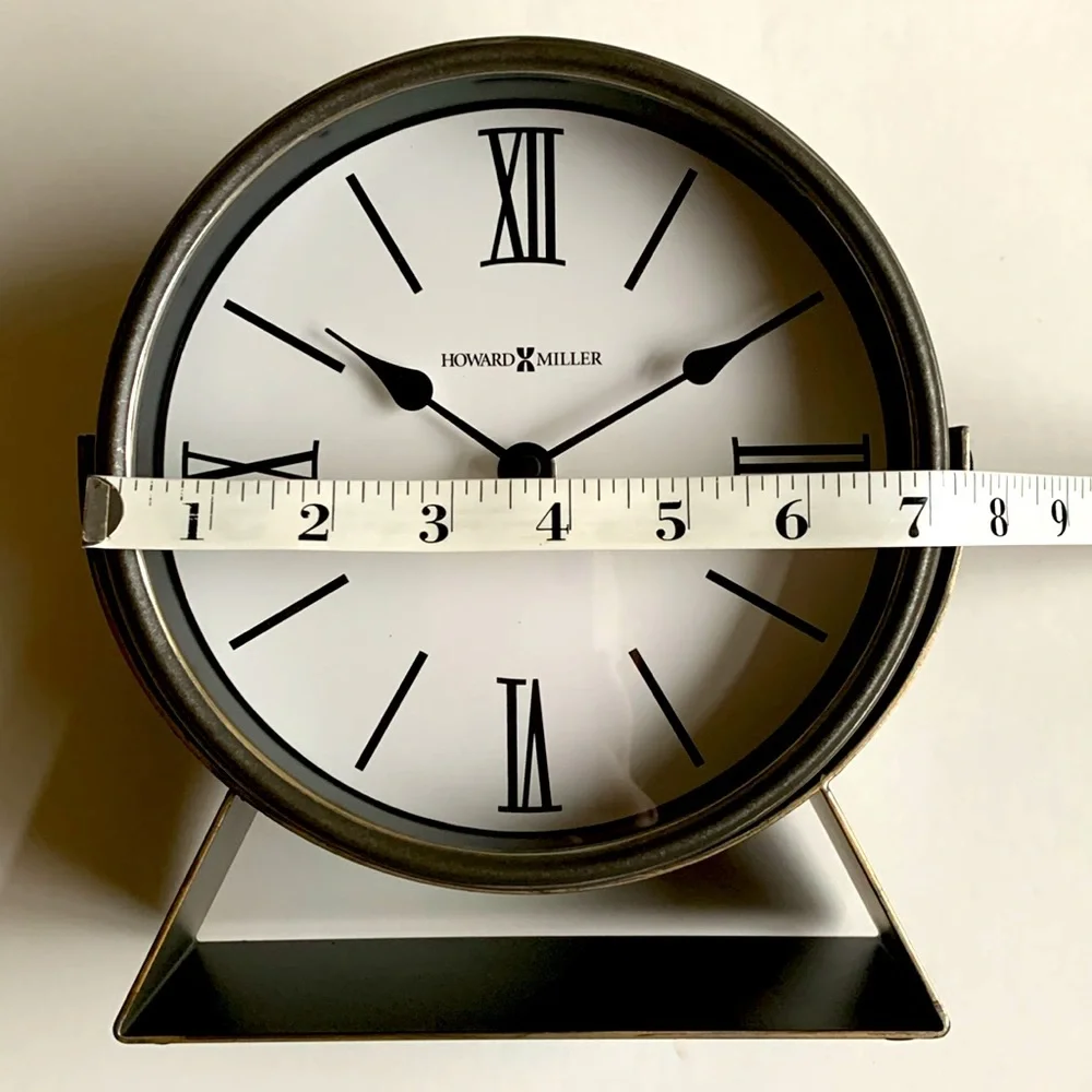 NIB HOWARD MILLER Clock Classic Standing Desk Table Roman Numerals